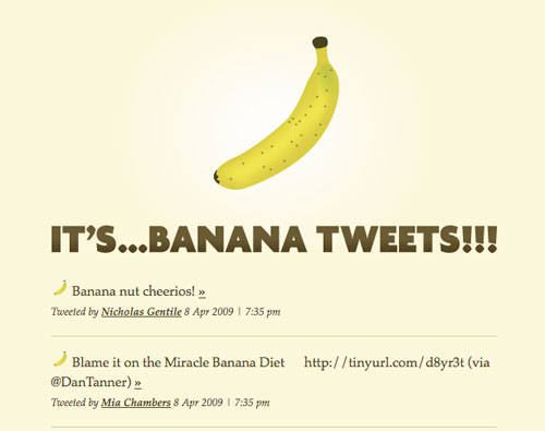 ) и сделал   Банановые твиты   ,  Но теперь мне интересно, как я могу заставить твиты автоматически обновляться, скажем, каждые 20 секунд