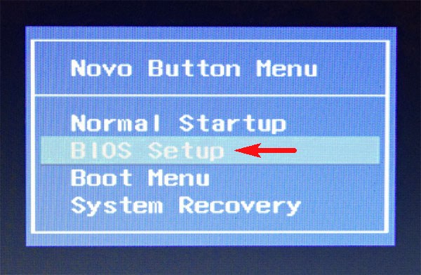 Der kan du bruge pilene til at vælge boot BIOS eller Boot Menu