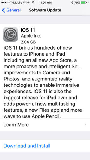 iOS 11 теперь доступна, и вы, вероятно, хотите обновить ее